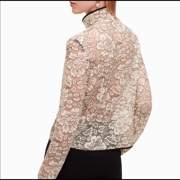 Babaton Tops - Babaton Lace Blouse in Black size Large